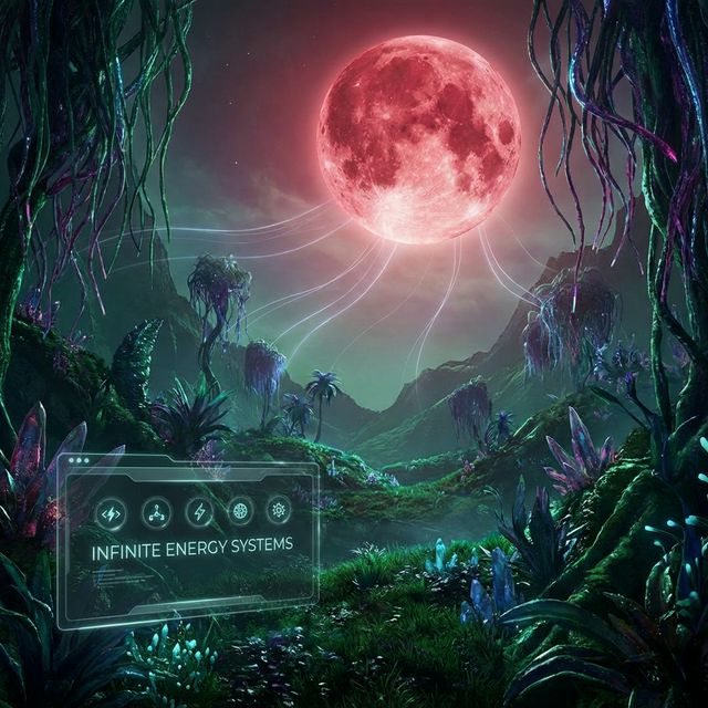 Paisaje de Obenus con la Luna Roja